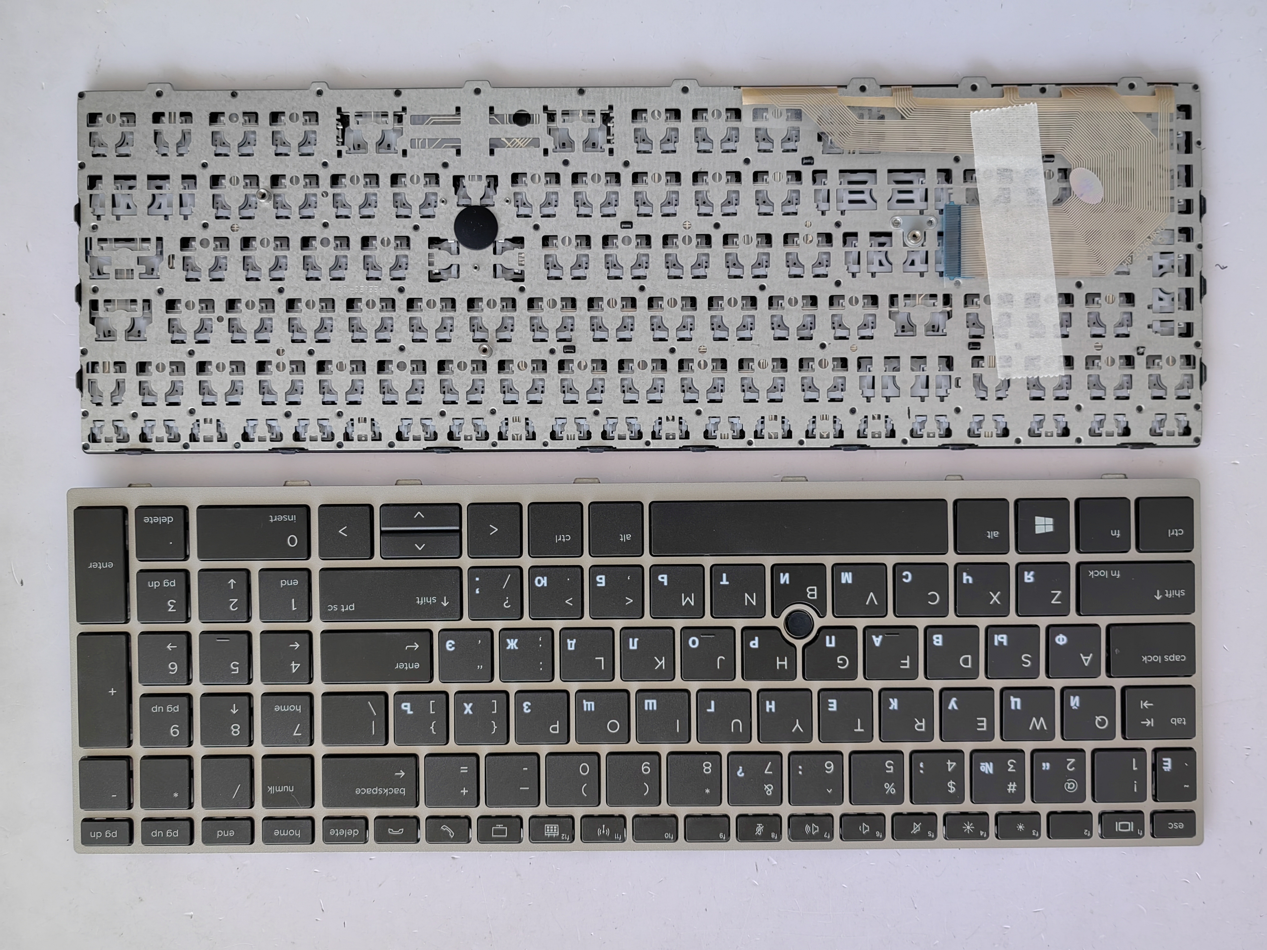 Picture of New Replacement Laptop Keyboard For HP 850G5/850G6 SILVER FRAME BLACK (OEM) RU Layout